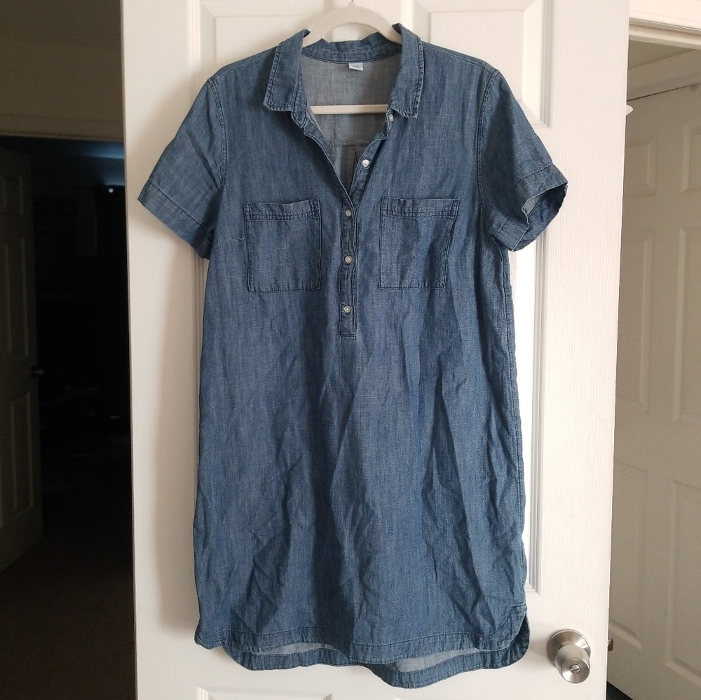 Old Navy shirt chambray shirt dress